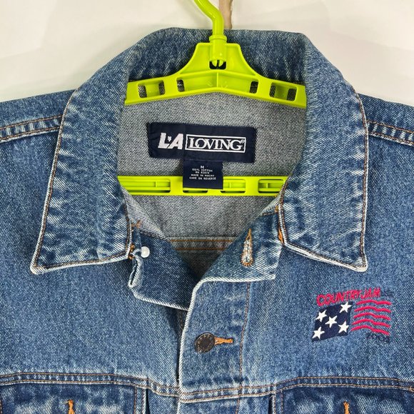 Vintage Country Jam 2002 Womens Denim Blue Jean Jacket Button Front Size M - Picture 2 of 8